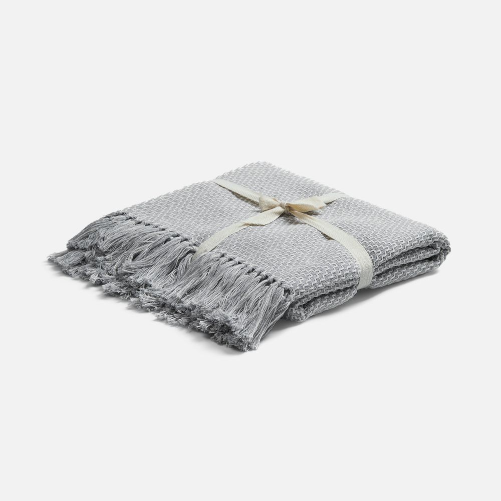 Плед Saltoro, светло-серый с логотипом