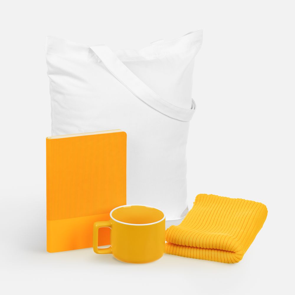 Набор Warm Vale, желтый с логотипом