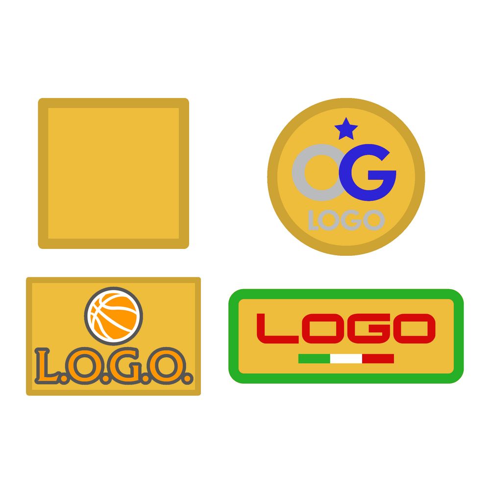 Шеврон из габардина Gabo S, желтый с логотипом