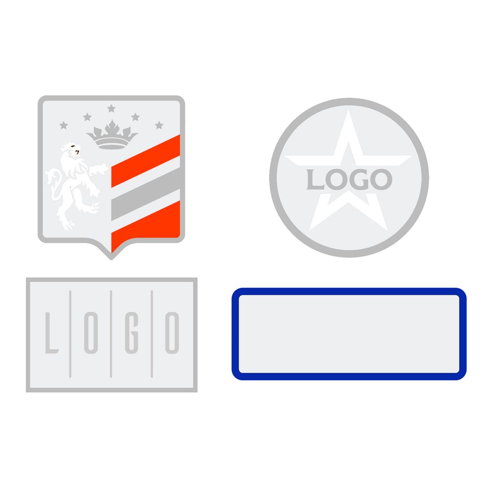 Шеврон из габардина Gabo M, белый с логотипом