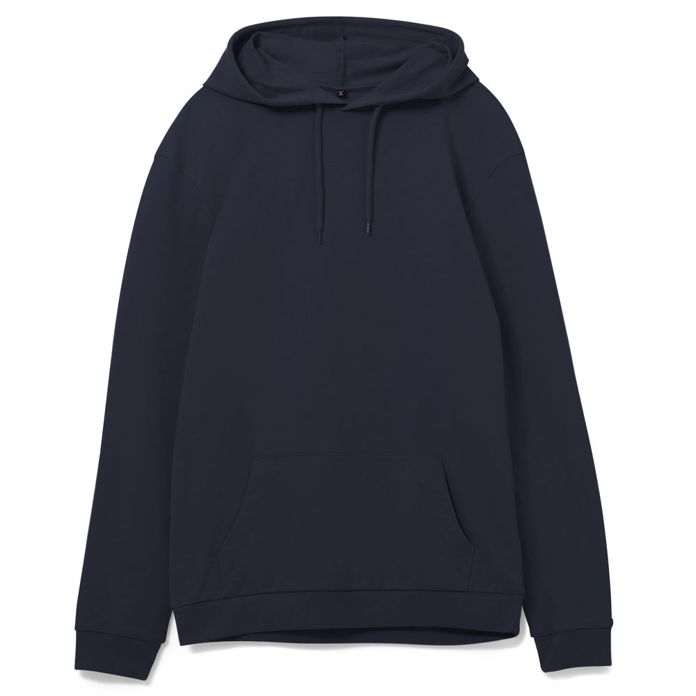 Толстовка с капюшоном унисекс Hoodie, темно-синяя с логотипом