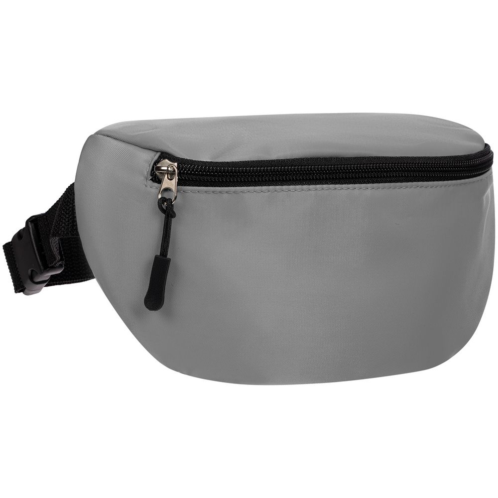 Детская поясная сумка Sonrisa, серая с логотипом