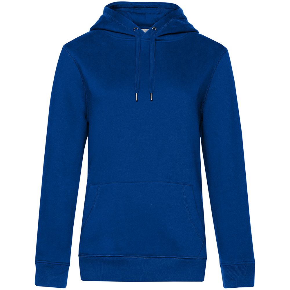 Толстовка с капюшоном женская Queen, ярко-синяя с логотипом