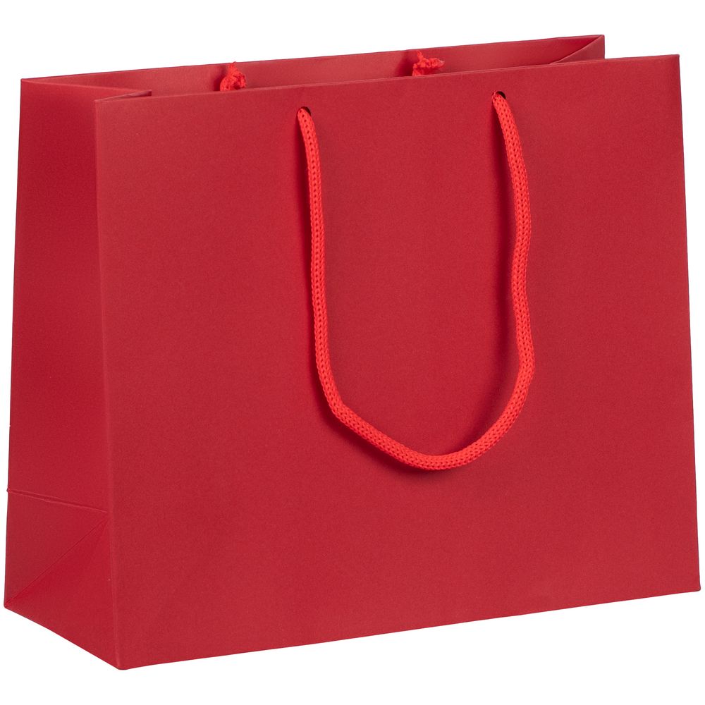 Пакет бумажный Ample Plus S, красный с логотипом