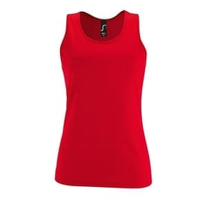 Майка женская Sporty TT Women, красная с логотипом