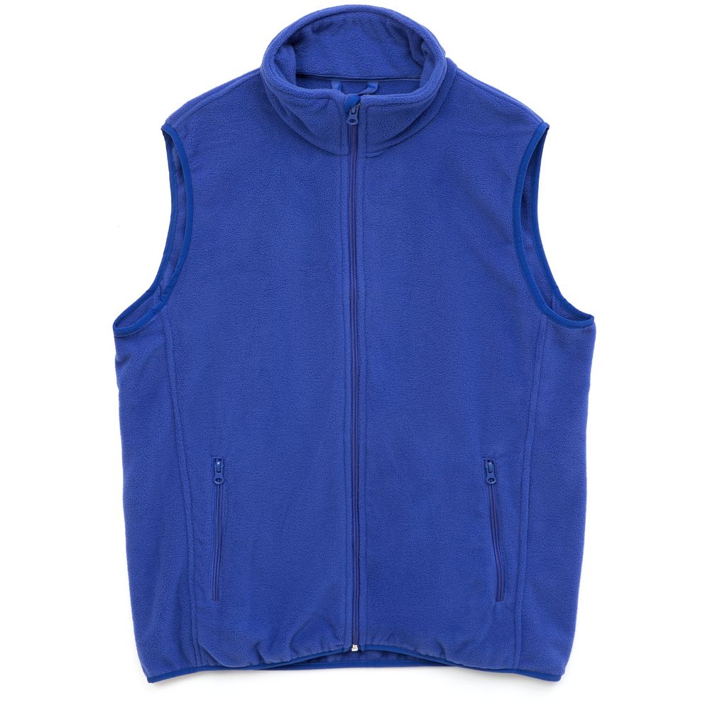 Жилет флисовый унисекс Nesse, синий с логотипом