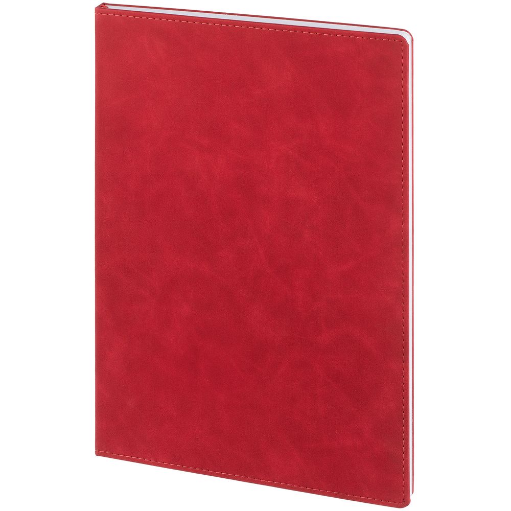 Блокнот Urban, в линейку, красный с логотипом