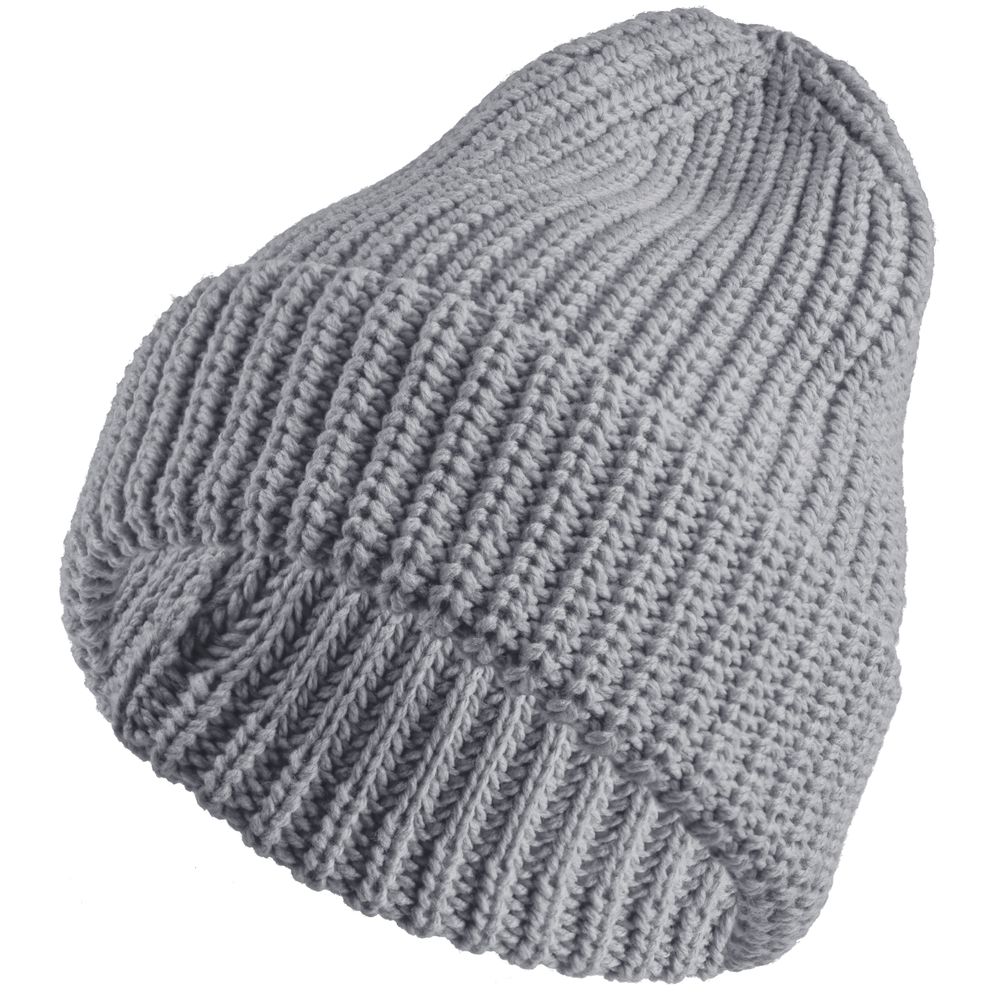 Шапка Nordkyn, светло-серый меланж с логотипом