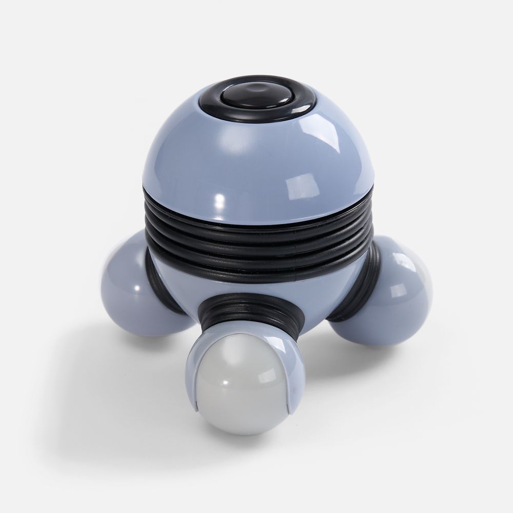 Ручной вибромассажер Spacy, серый с черным с логотипом