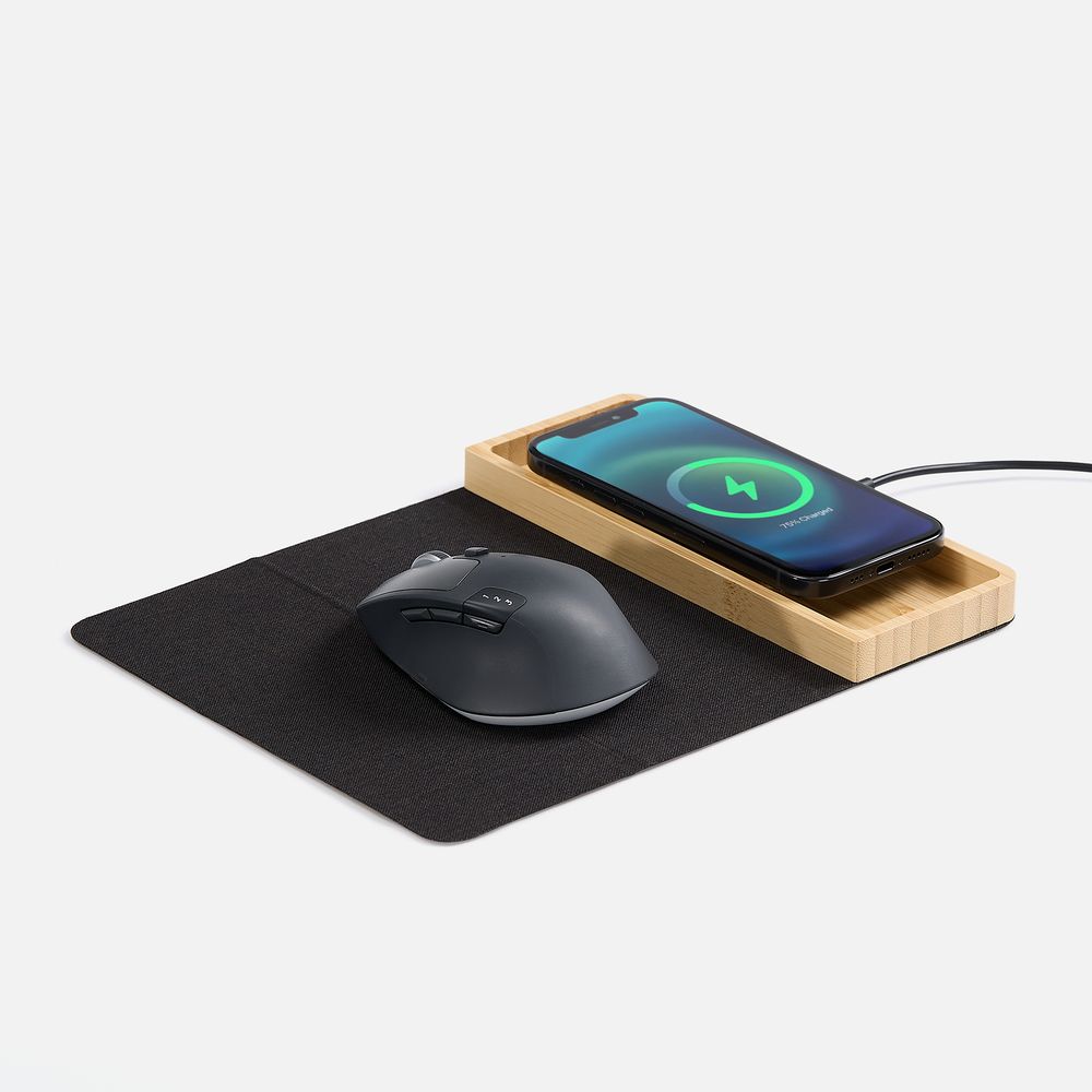 Складной коврик для мышки с беспроводной зарядкой Midstream ver.2 с логотипом