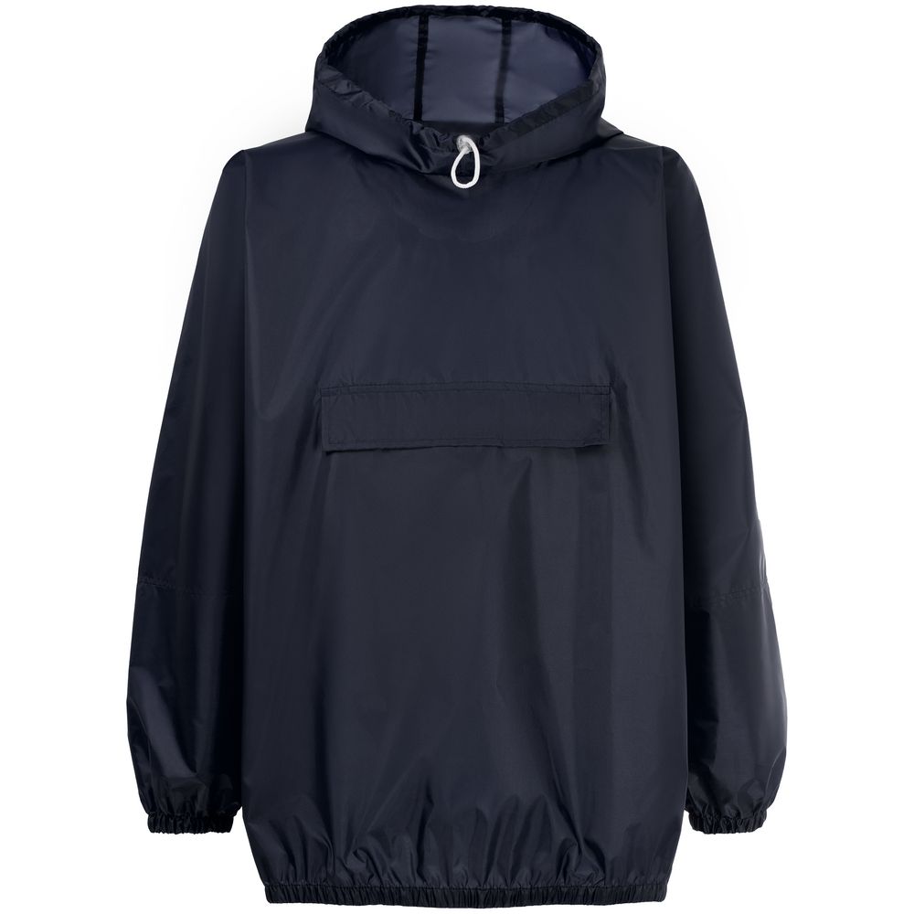 Дождевик-анорак Alatau, укороченный, темно-синий, единый размер с логотипом
