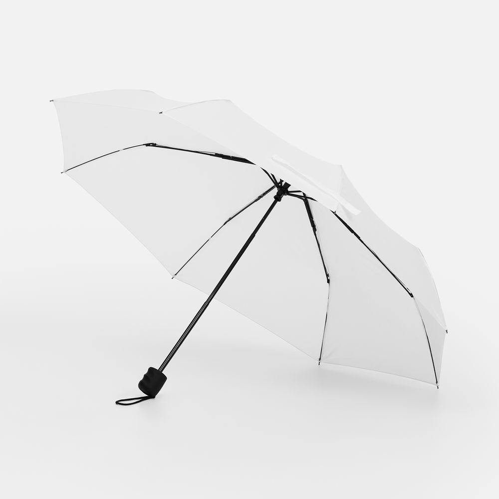 Зонт складной Basic, ver.2, белый с логотипом