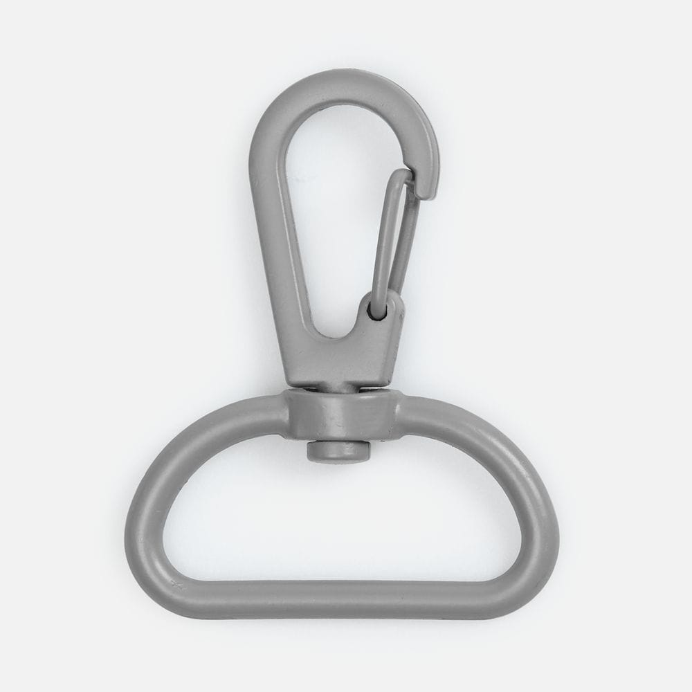 Застежка-карабин Snap Hook, L, серая с логотипом