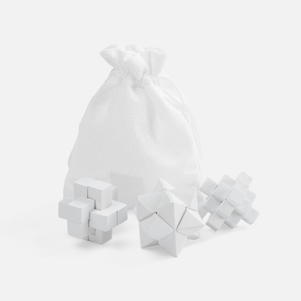 Набор из 3 головоломок Tickler Arcade, белый с логотипом