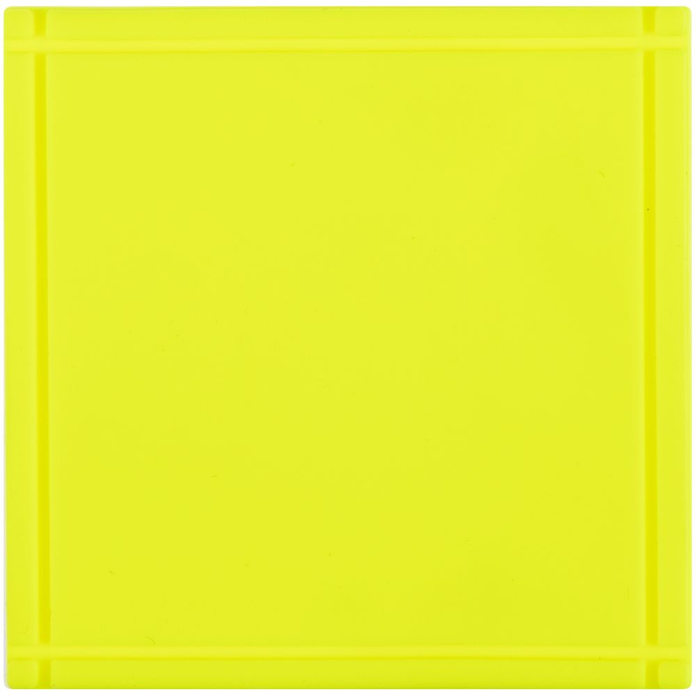 Лейбл из ПВХ Dzeta, L, желтый неон с логотипом