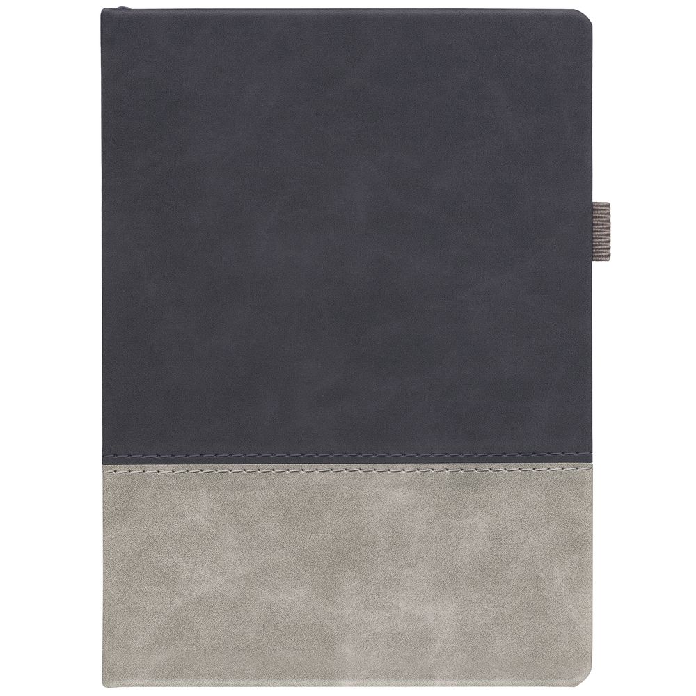 Ежедневник Horizon, недатированный, серый с черным с логотипом