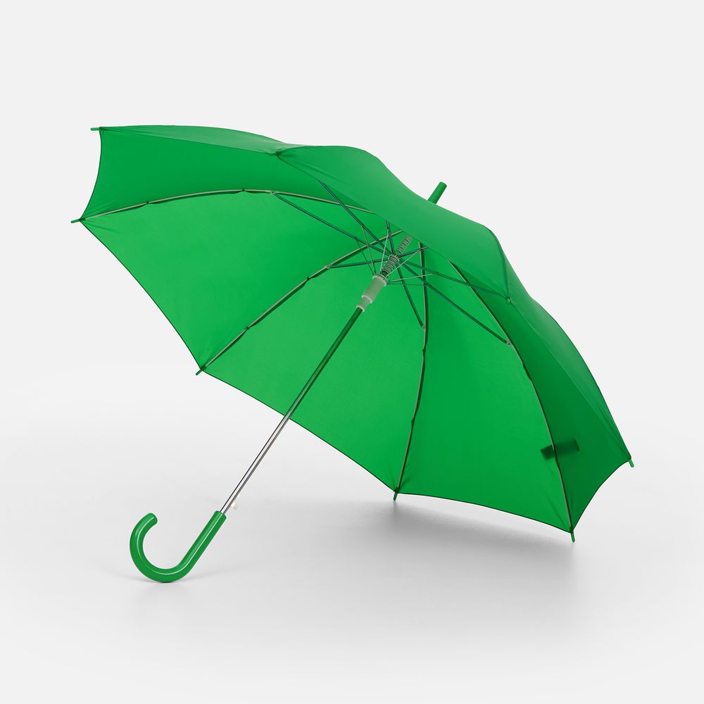 Зонт-трость Promo, зеленый с логотипом