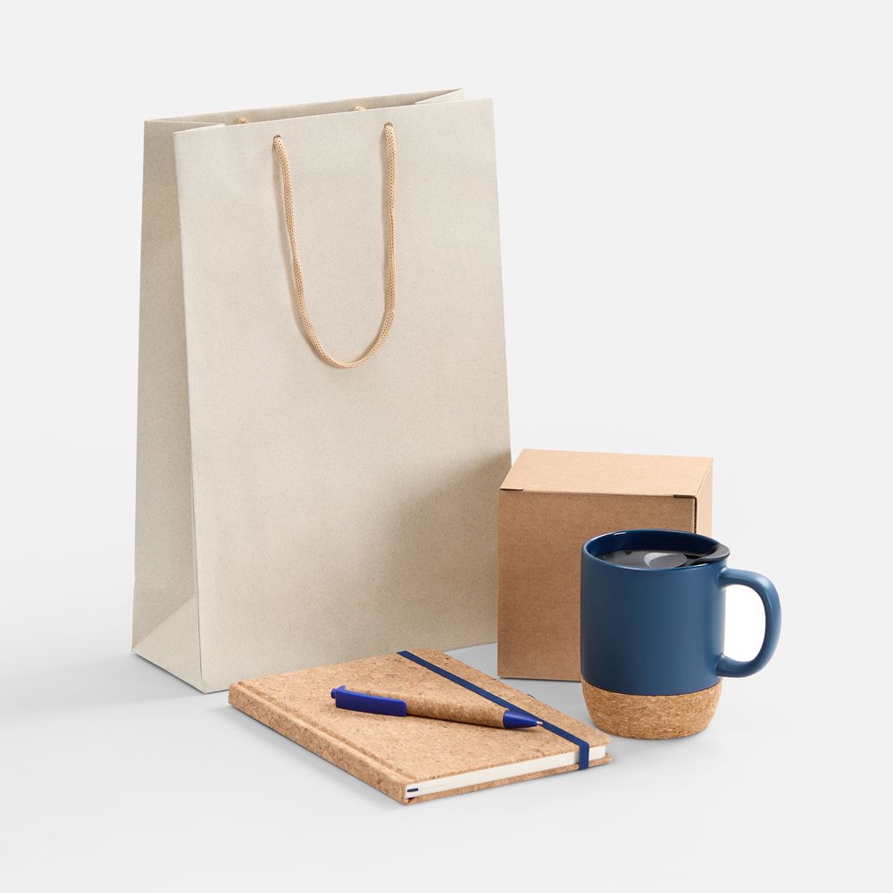 Набор Corkfolio, синий с логотипом