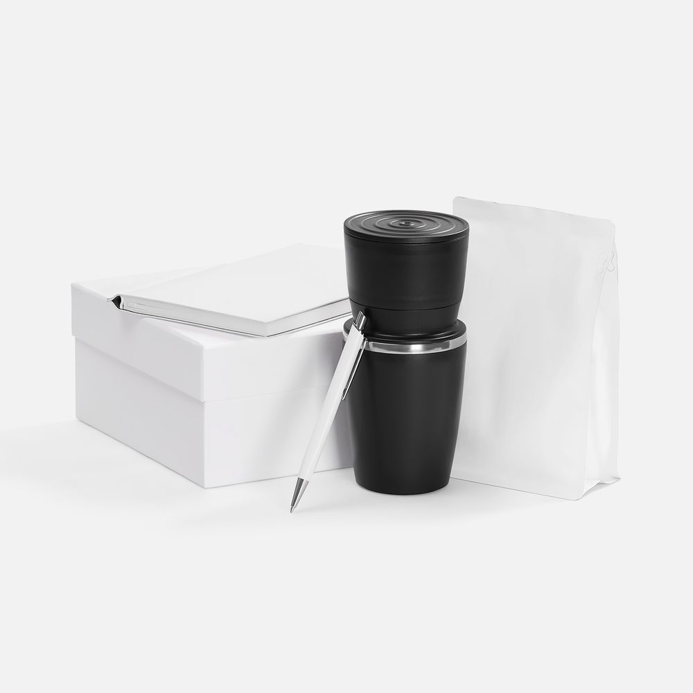 Набор Kroom Coffee, белый с логотипом