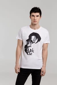 Футболка «Меламед. Nick Cave», белая с логотипом