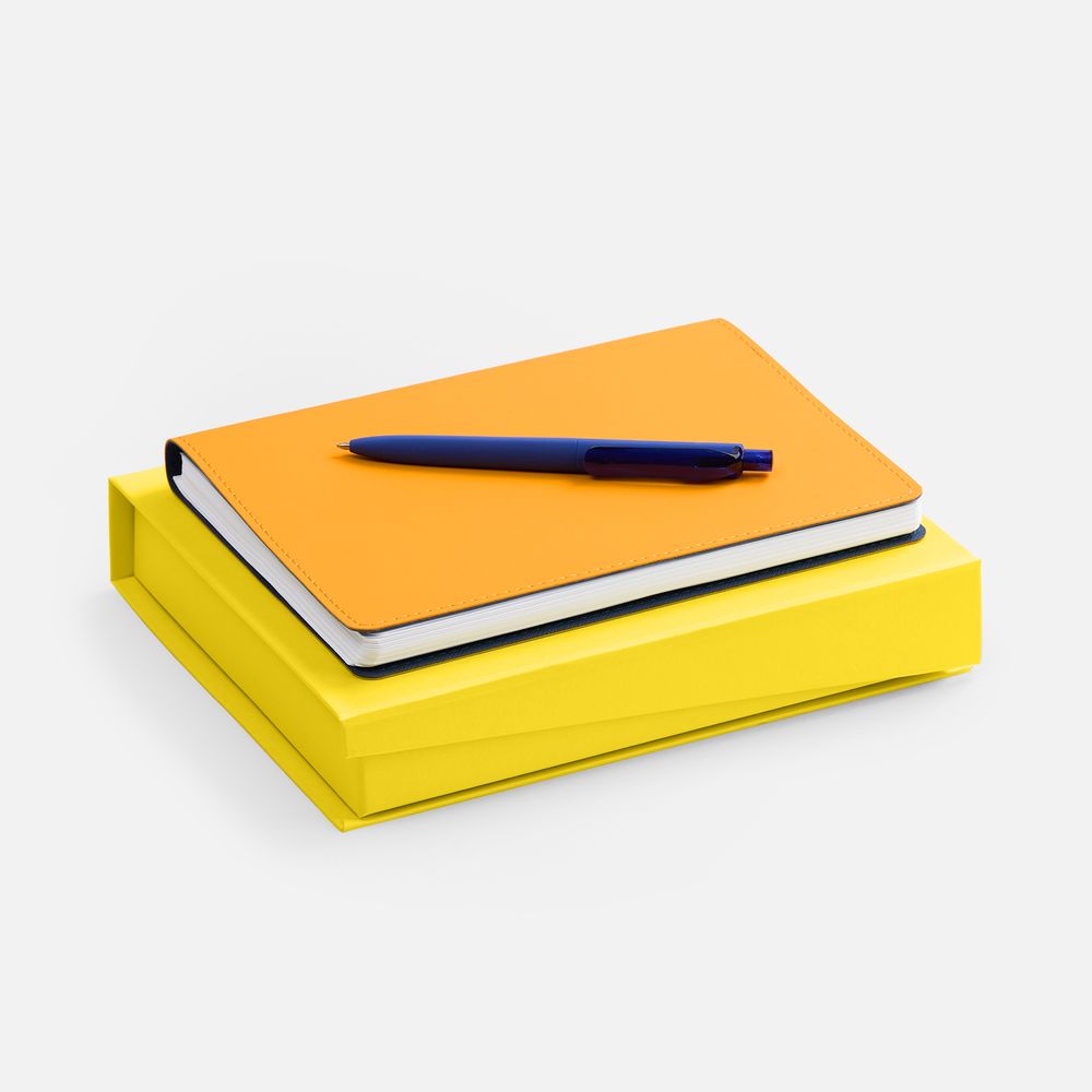 Набор Spring Shall, синий с желтым с логотипом