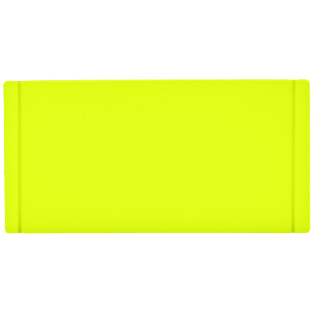 Лейбл из ПВХ Dzeta, XS, желтый неон с логотипом