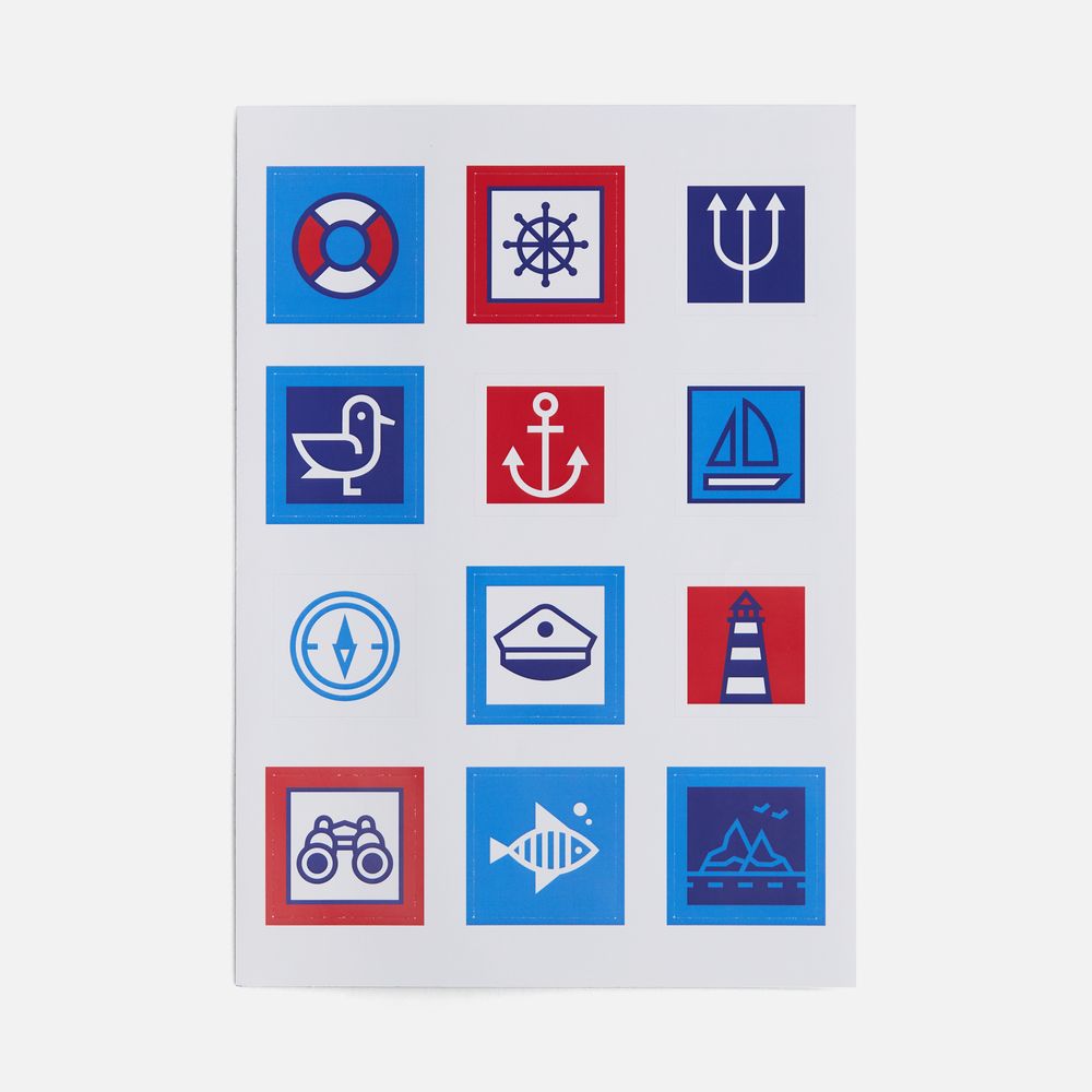 Стикерпак бумажный Industry, море с логотипом