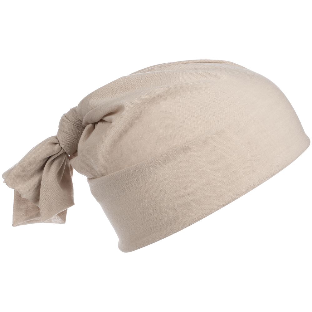 Многофункциональная бандана Dekko, бежевая с логотипом