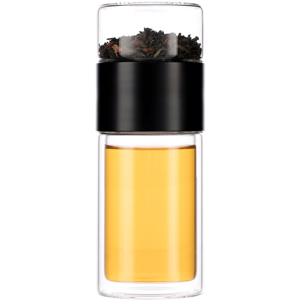 Бутылка для заваривания Cultivar, черная с логотипом