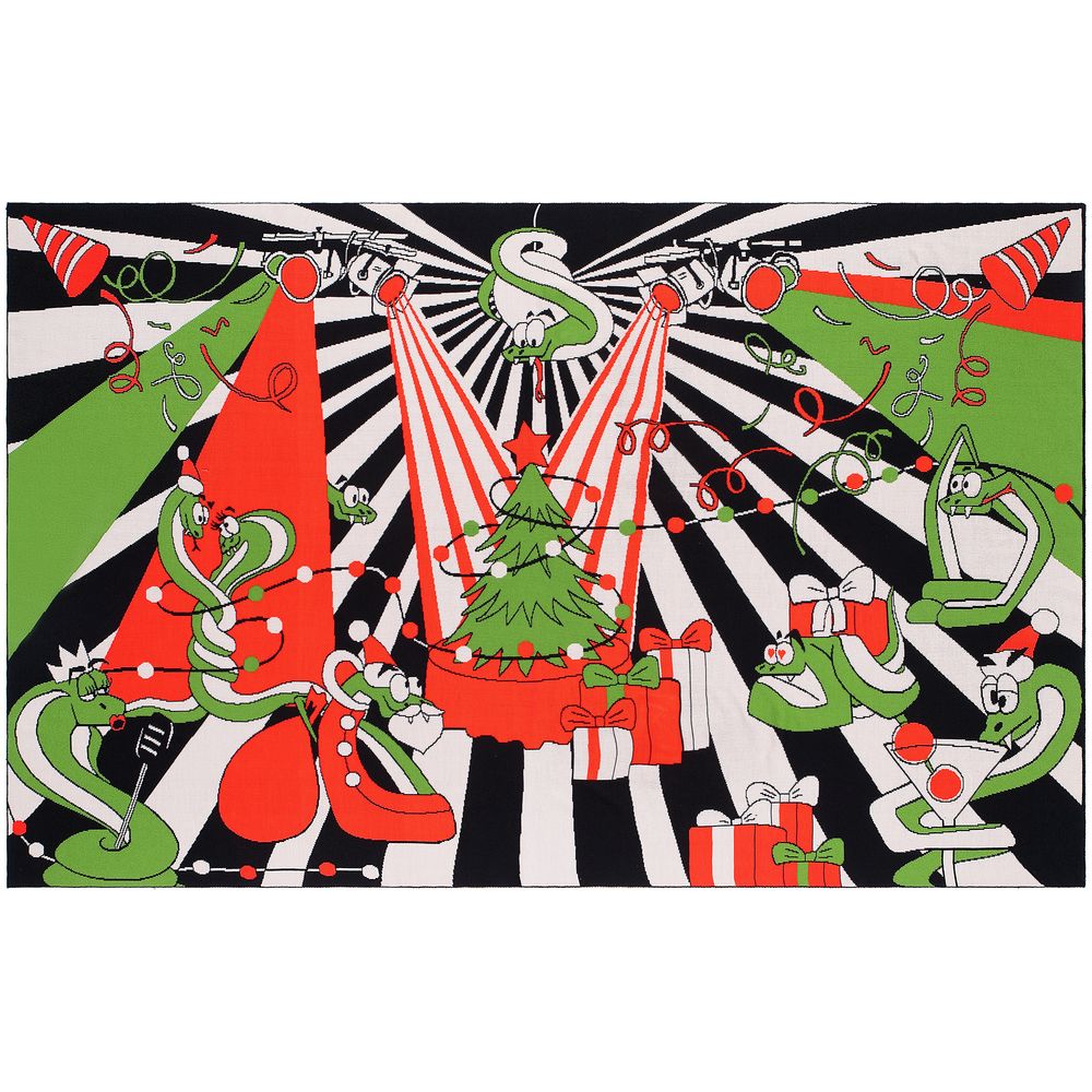 Плед Snake Your Body, красный с логотипом