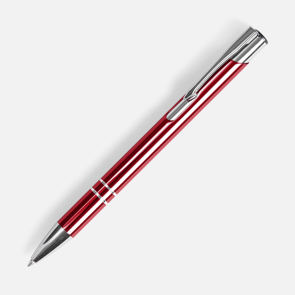 Ручка шариковая Keskus, красная с логотипом