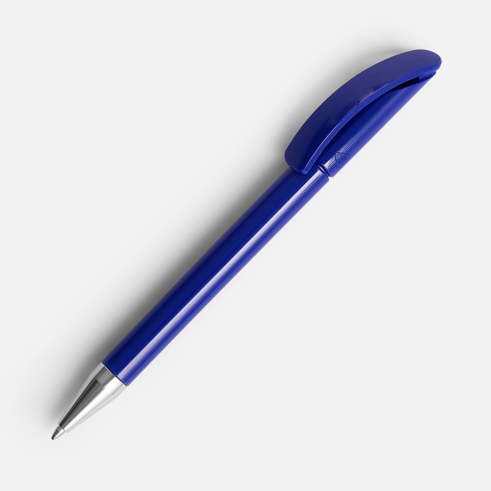 Ручка шариковая Prodir DS3 TPC, синяя с логотипом