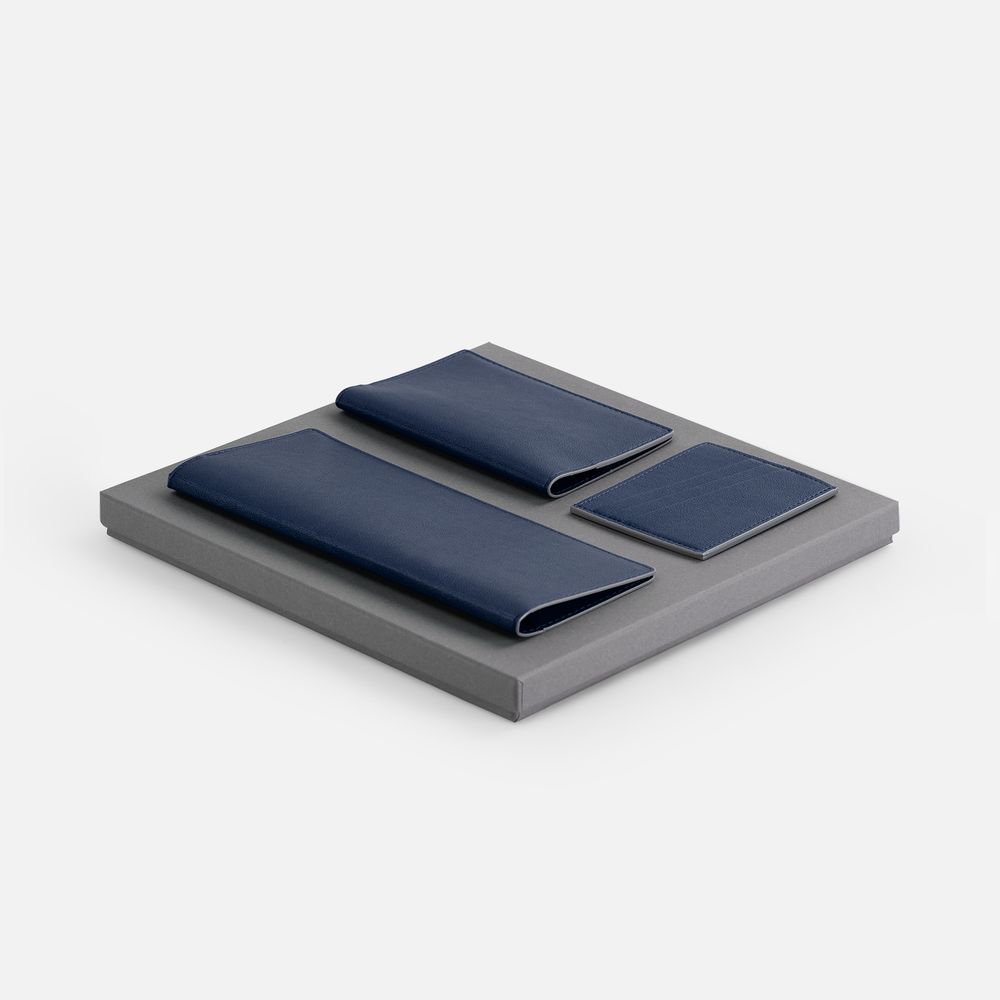 Набор Petrus Trio, синий с логотипом