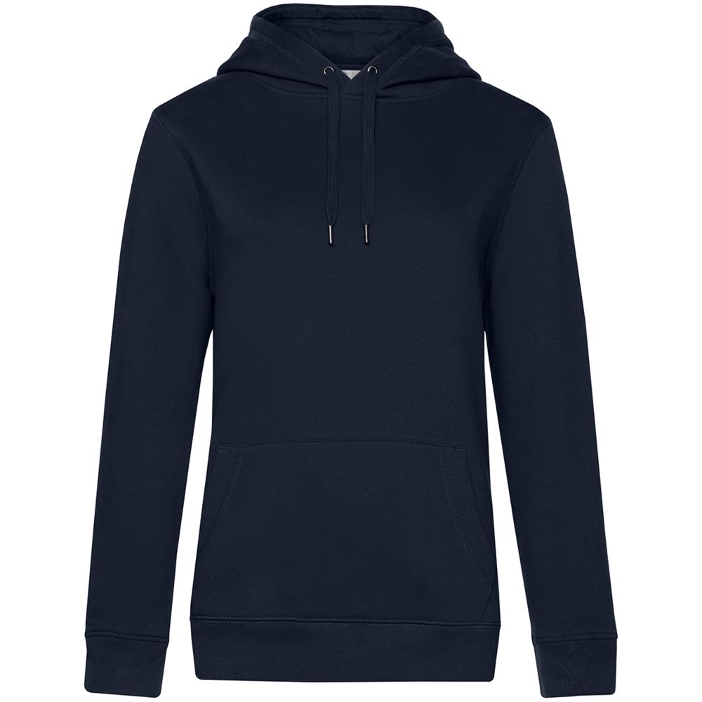 Толстовка с капюшоном женская Queen, темно-синяя с логотипом