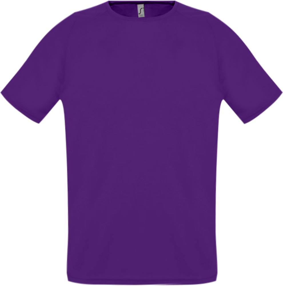 Футболка унисекс Sporty 140 темно-фиолетовая с логотипом