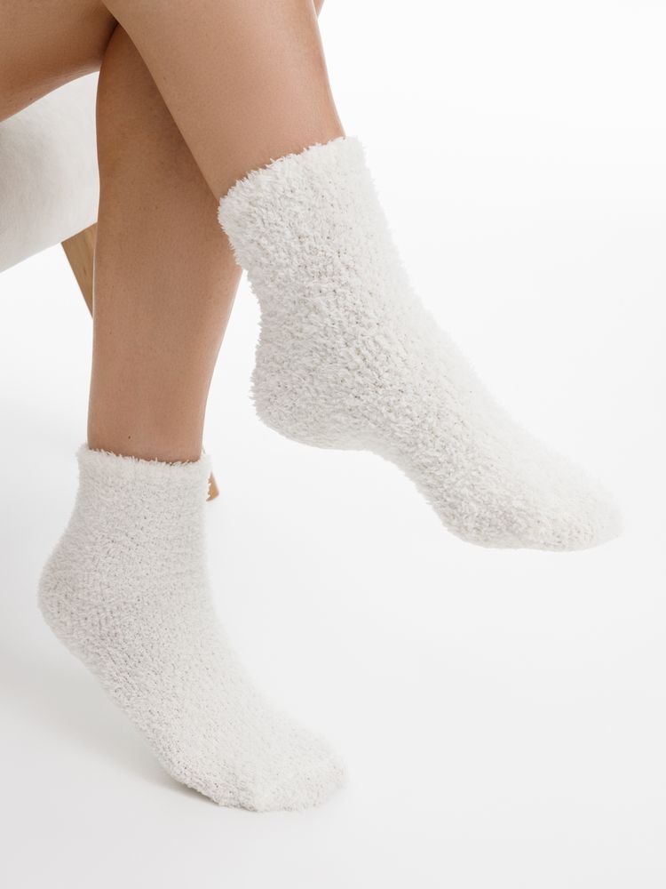 Носки Flaum, белые с логотипом