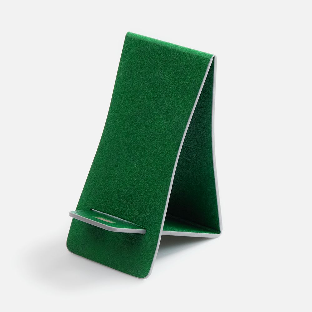 Подставка для телефона Petrus, зеленая с логотипом