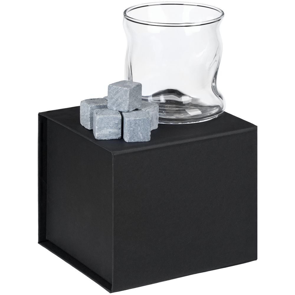 Набор для виски Amorf, черный с логотипом