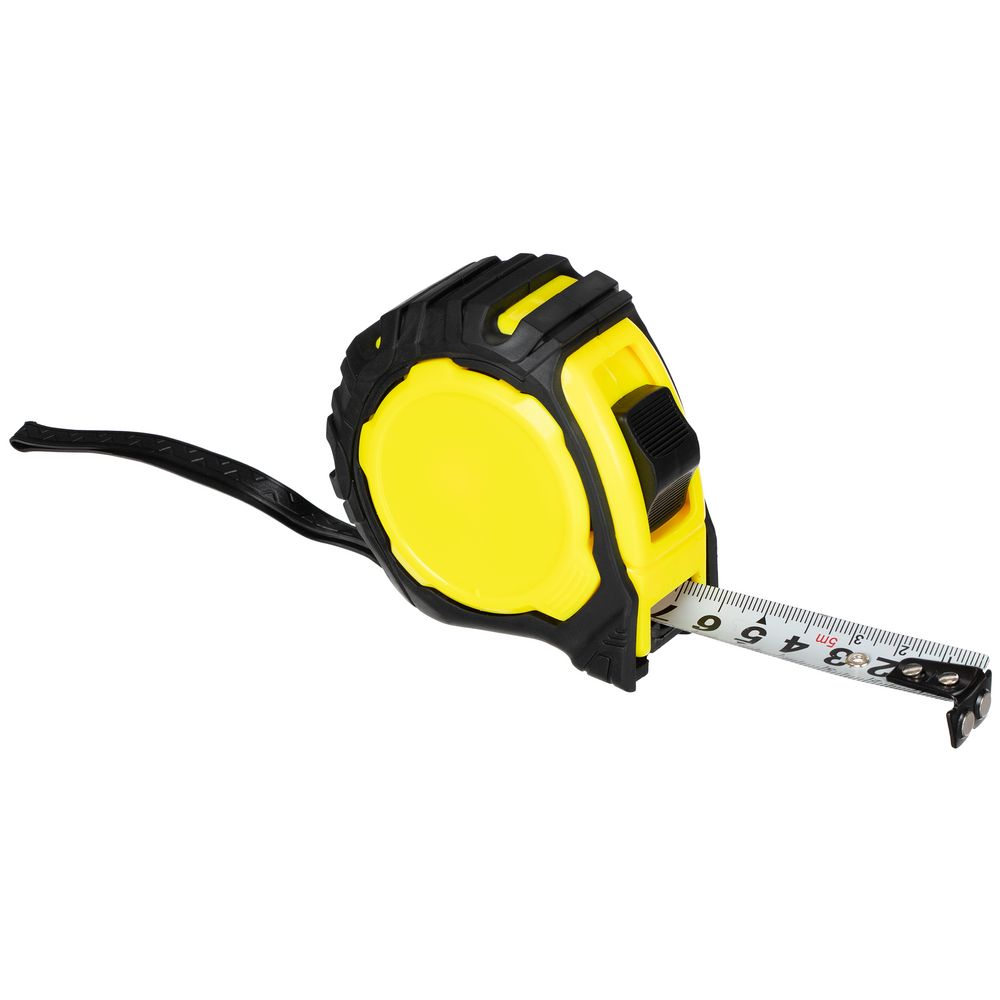 Рулетка Mittari с магнитным наконечником, 5 м, желтая с логотипом