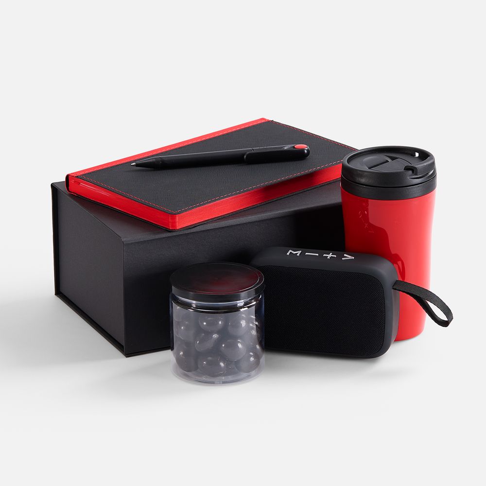 Набор Nice Twice Underway, черный с красным с логотипом