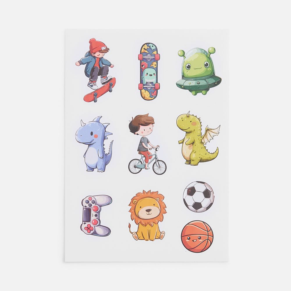 Стикерпак бумажный Thematik, для мальчиков с логотипом