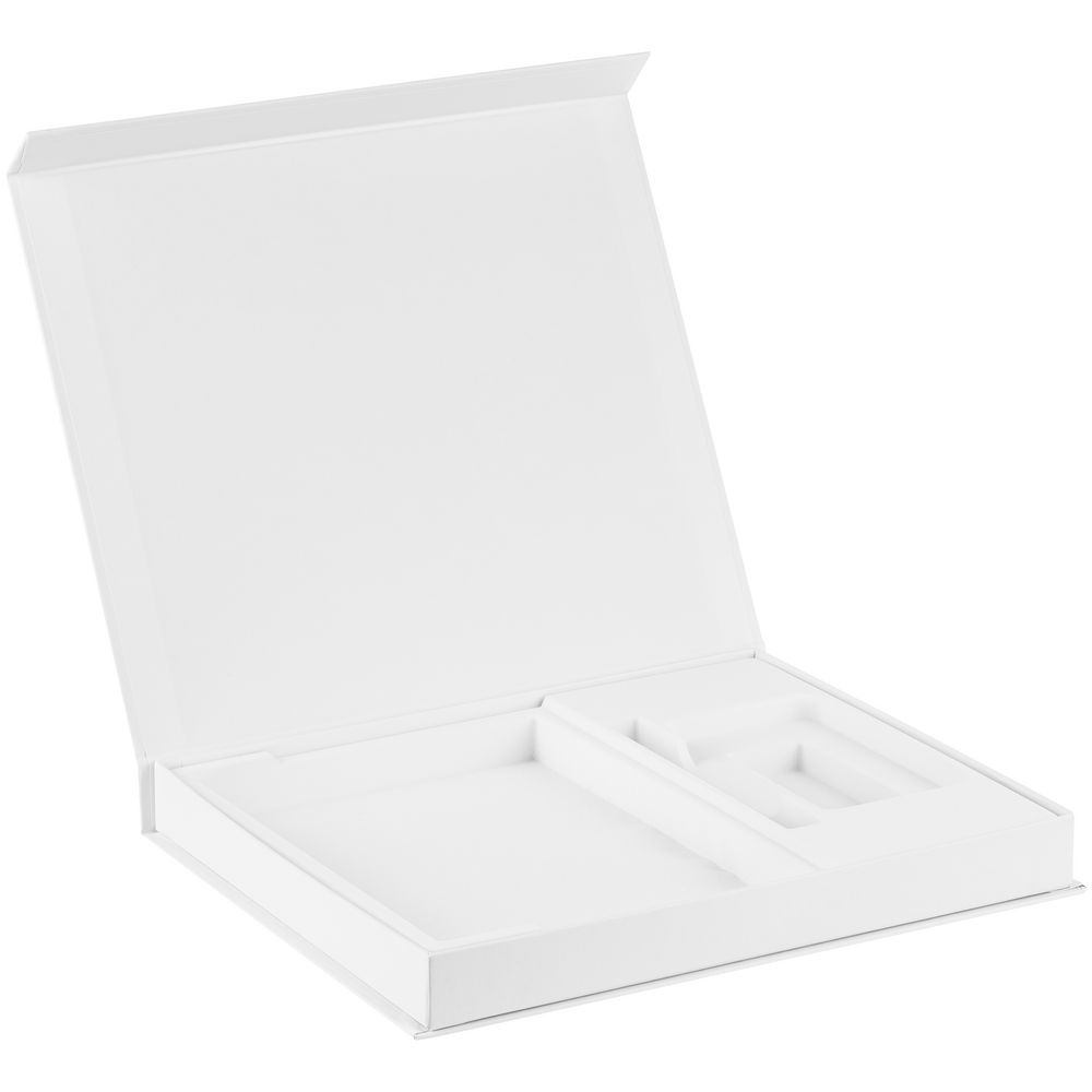 Коробка Daily Touch под ежедневник, аккумулятор и ручку, ver. 2, белая с логотипом