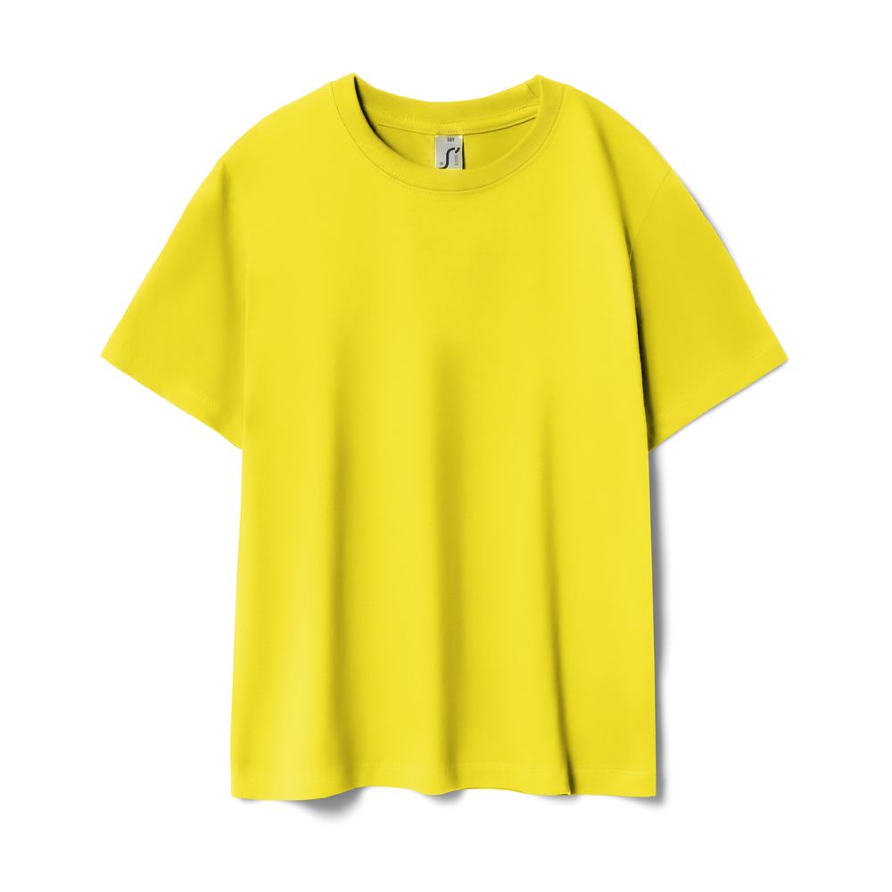 Футболка детская Regent Kids 150, желтая (лимонная) с логотипом