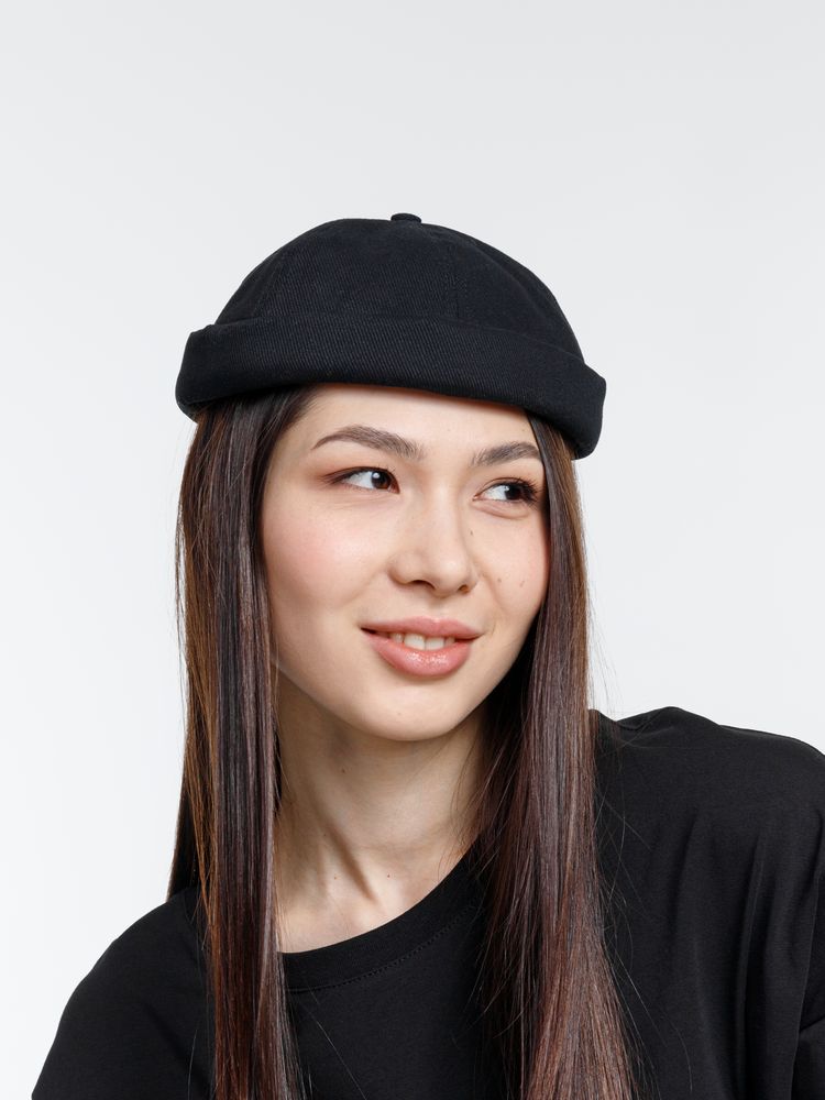 Кепка без козырька Marinero, черная с логотипом