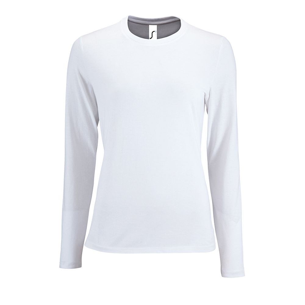 Футболка с длинным рукавом Imperial LSL Women, белая с логотипом