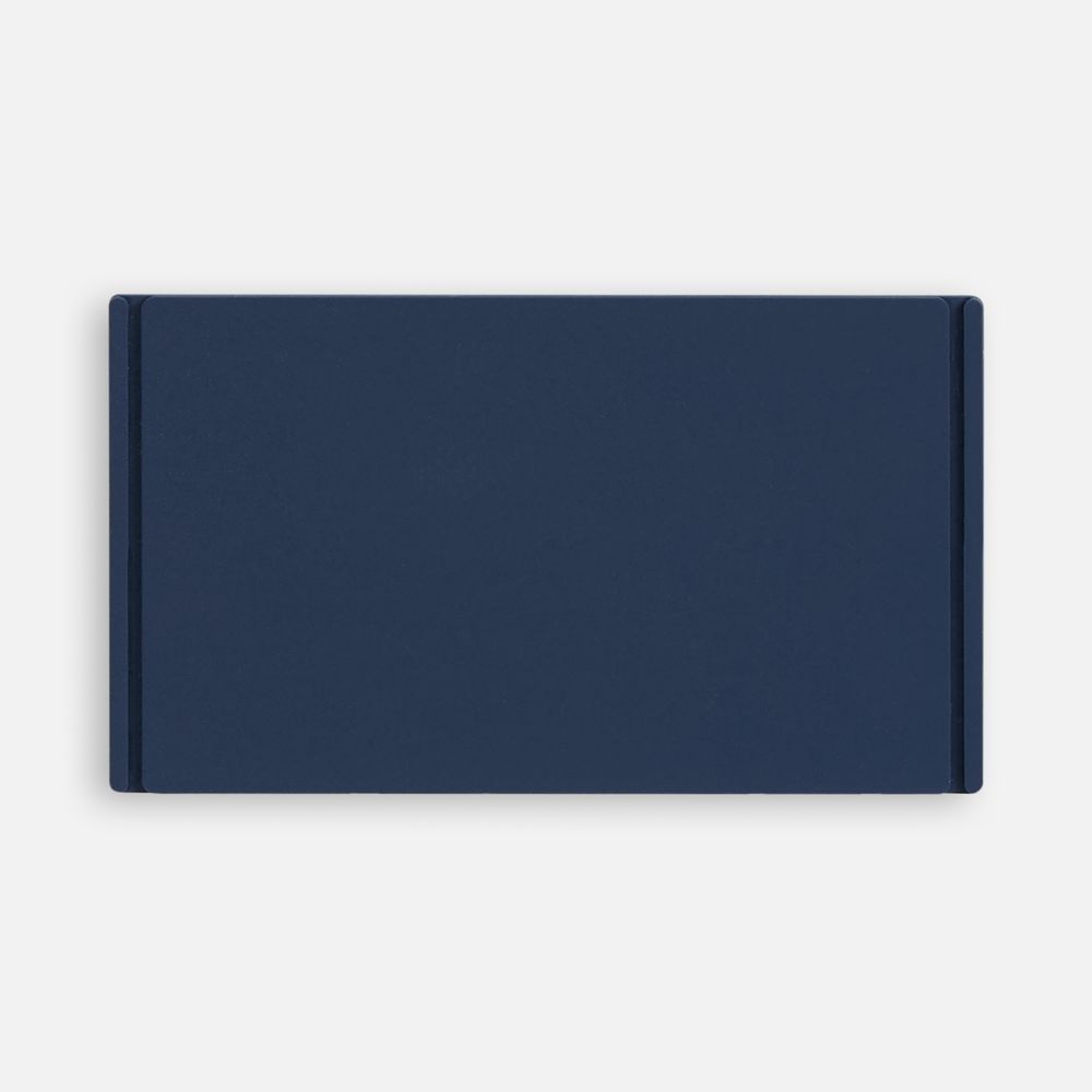 Лейбл из ПВХ Dzeta, M, темно-синий с логотипом