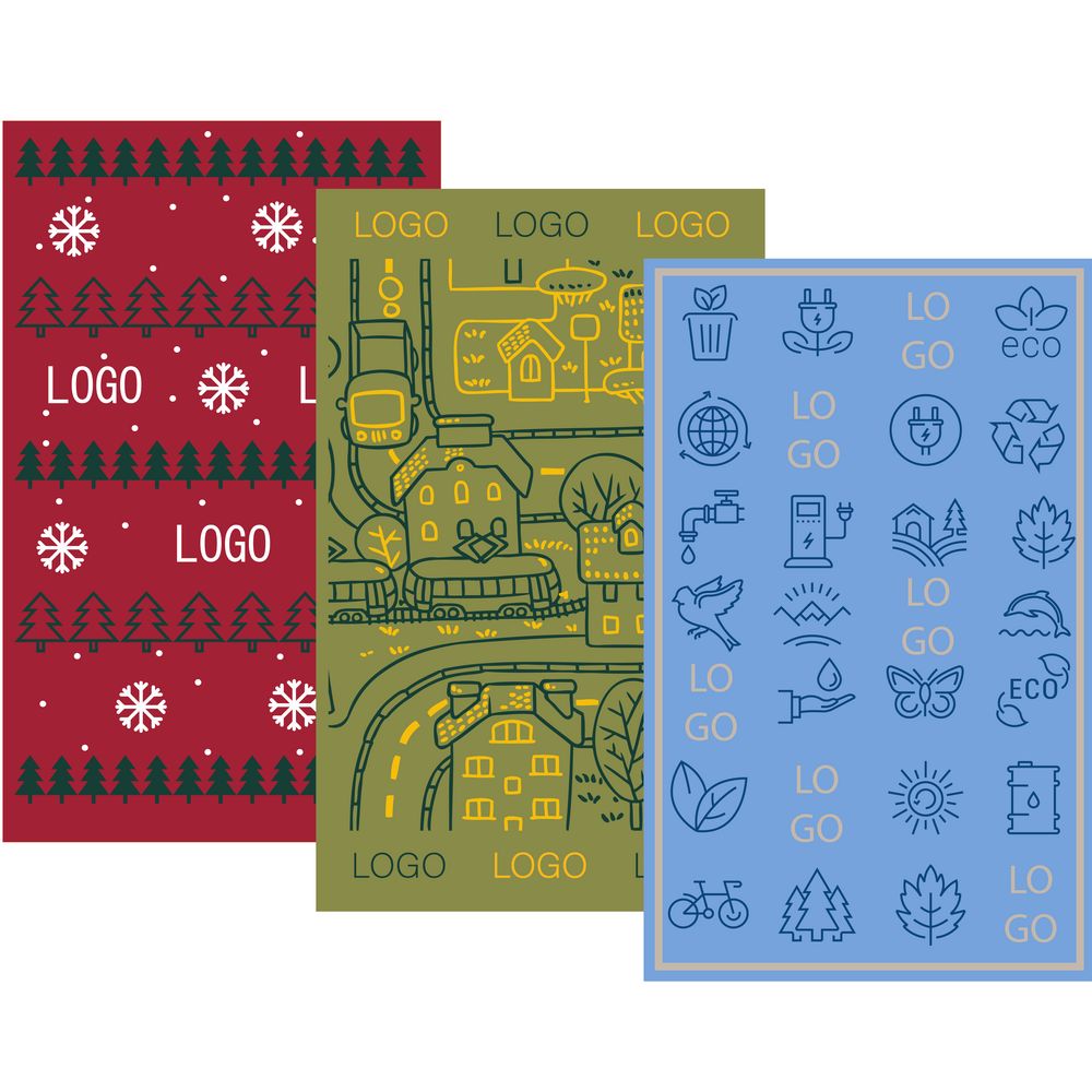 Плед на заказ Tricksy Net, 3 цвета, S, полушерсть с логотипом