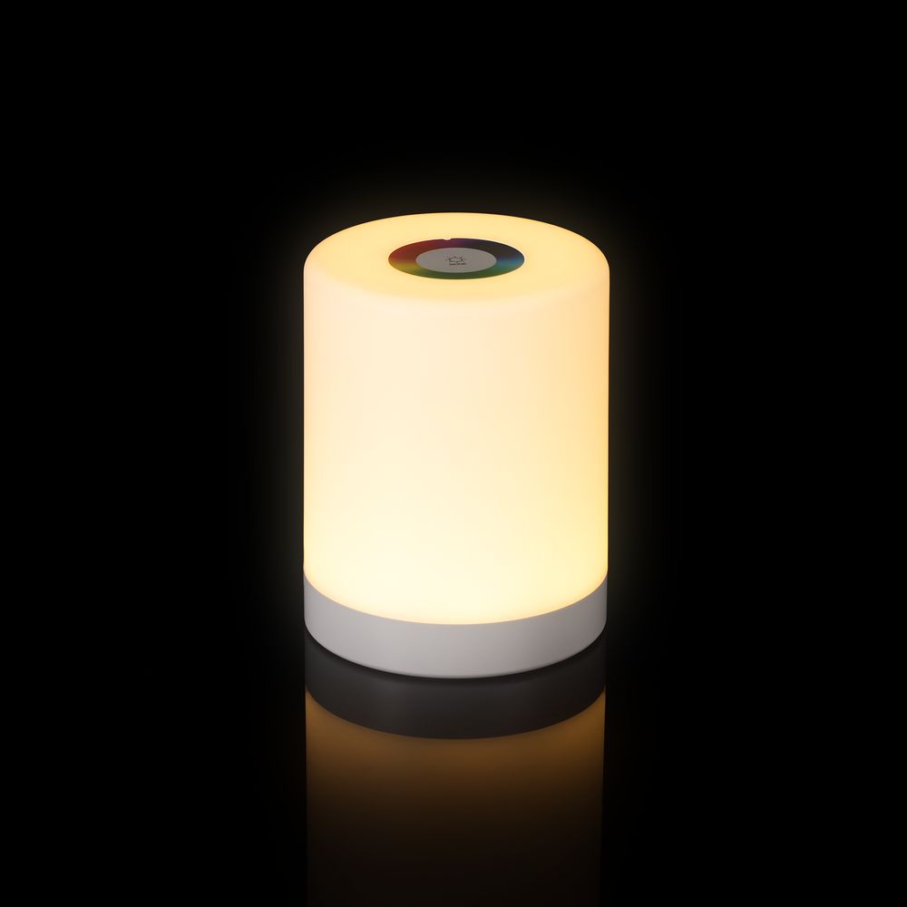 Лампа с сенсорным управлением TouchLight ver.2, белая с логотипом