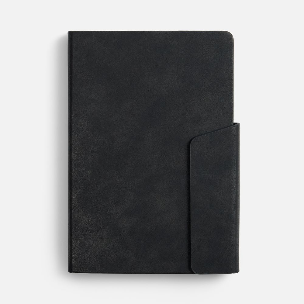 Ежедневник Leadmark, недатированный, черный с логотипом