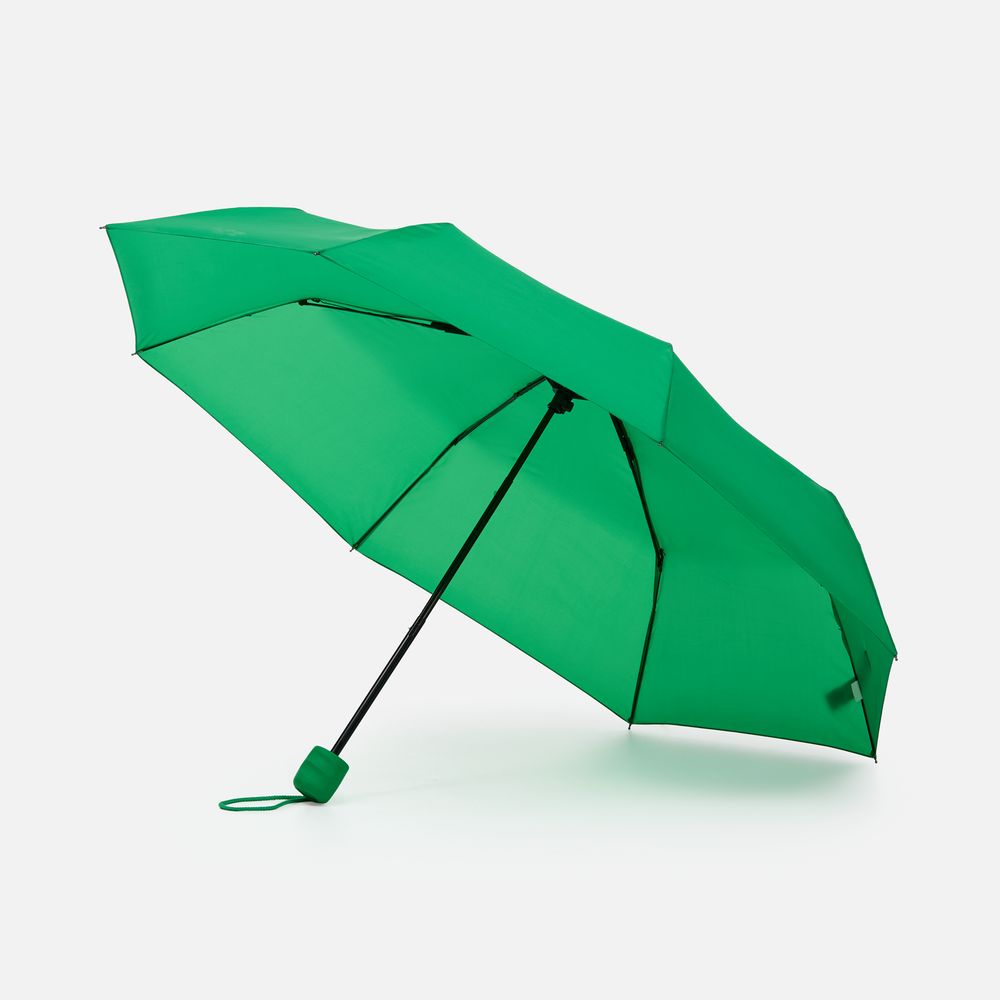 Зонт складной Basic, ver.2, зеленый с логотипом
